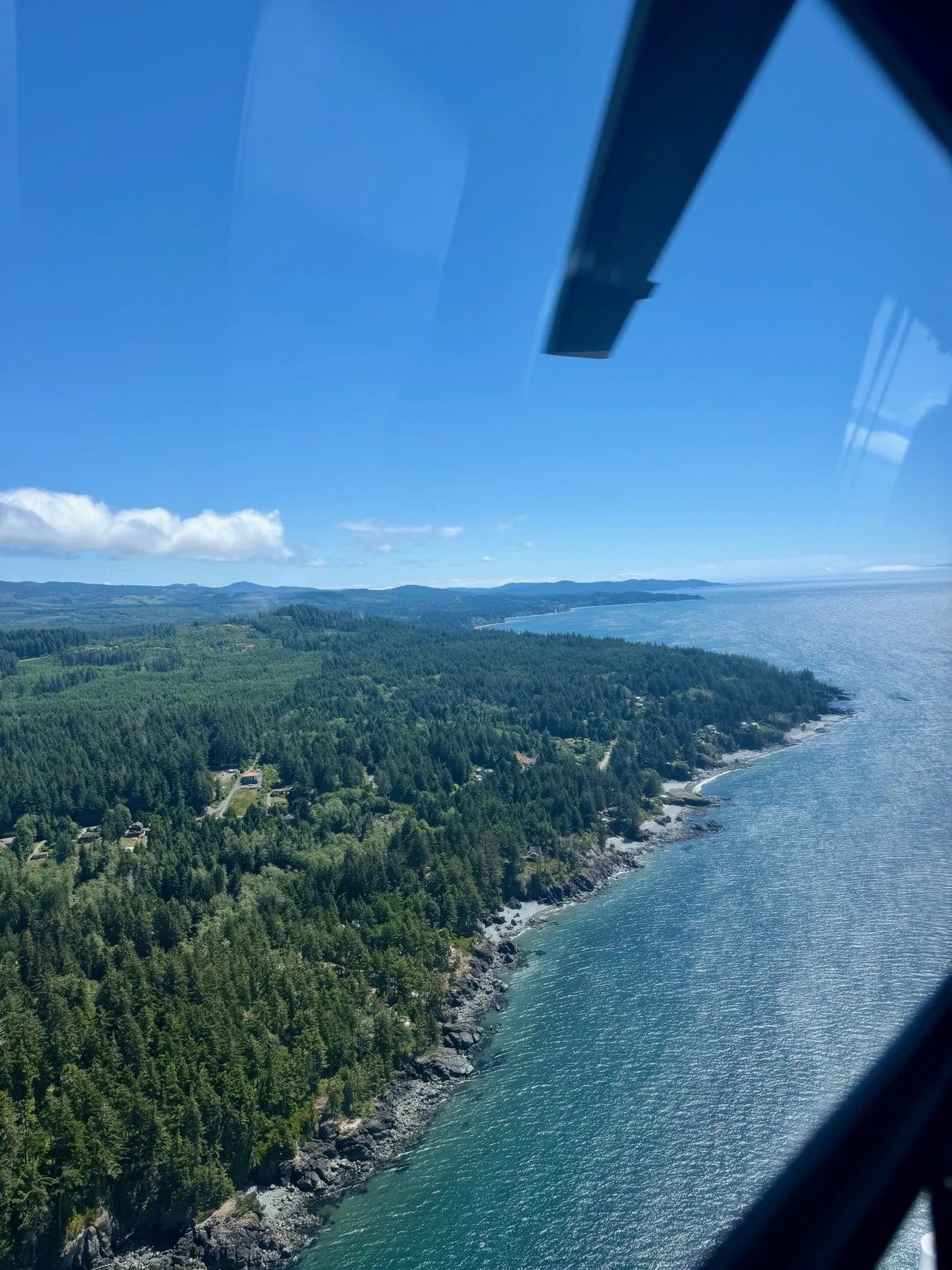 An aerial view of the Canada coast