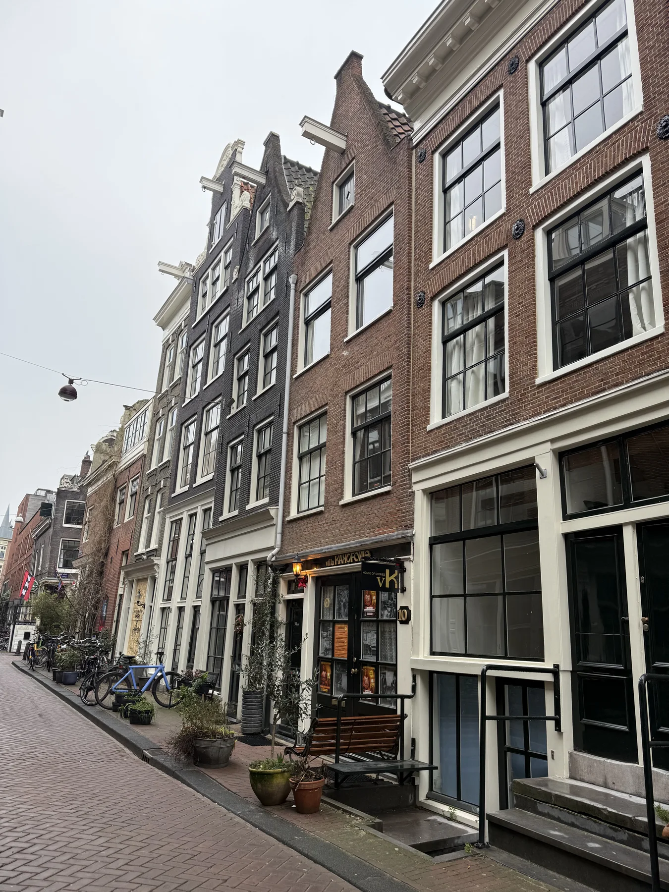 A quiet residential street in Amsterdam